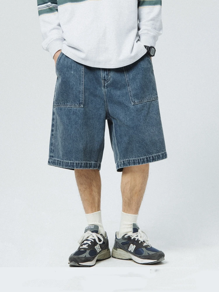 Новые летние мужские джинсовые орты с большими кетами, прямые брюки, повседневные свободные джинсы с застежкой-молнией и застежкой-молнией средней талии
Новые летние мужские джинсовые орты с большими кетами, прямые брюки, повседневные свободные джинсы с застежкой-молнией и застежкой-молнией средней талии