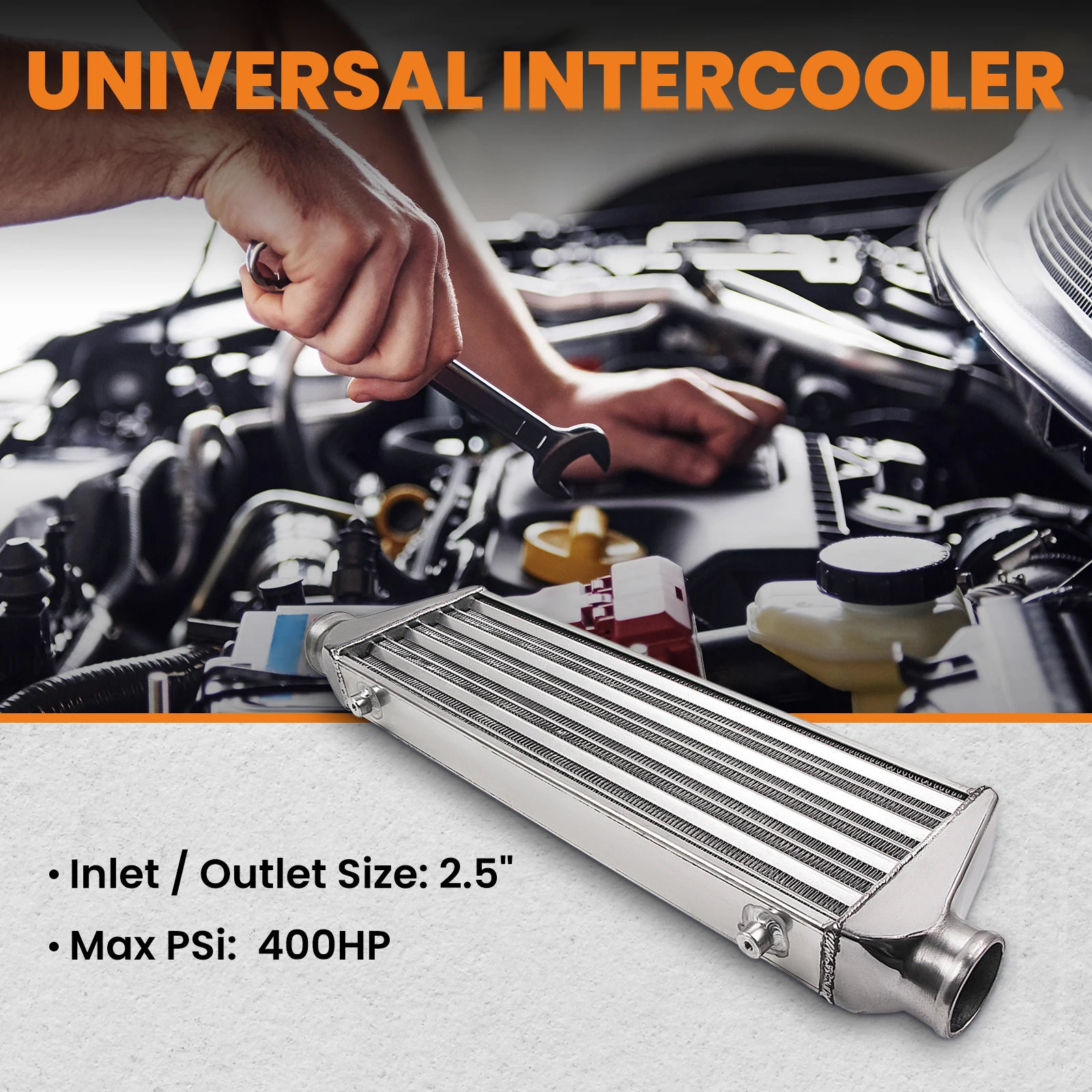 Universal Turbo inter cooler Front Mount 690x 175x 64mm 2.5 inch
Universal Turbo inter cooler Front Mount 690x 175x 64mm 2.5 inch