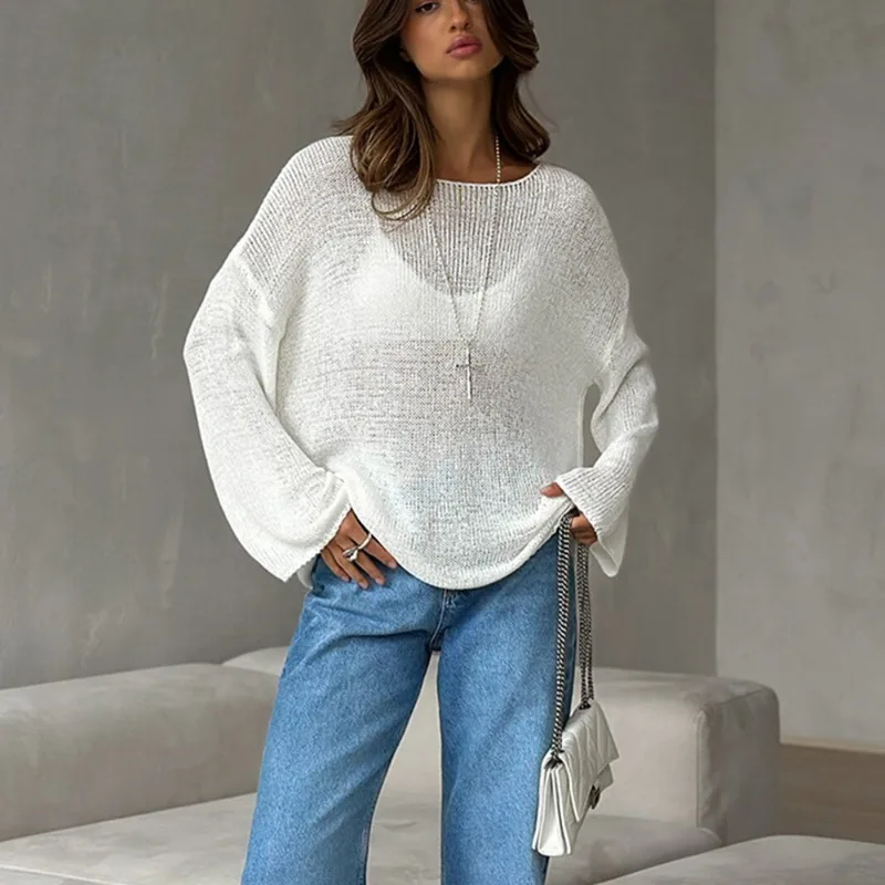 Talenza Spring White Pullover Women Loose Casual New Knit Hollow Out Top 2025 Female Solid Office Lady Sweater Knitwear Outfits
Talenza Spring White Pullover Women Loose Casual New Knit Hollow Out Top 2025 Female Solid Office Lady Sweater Knitwear Outfits