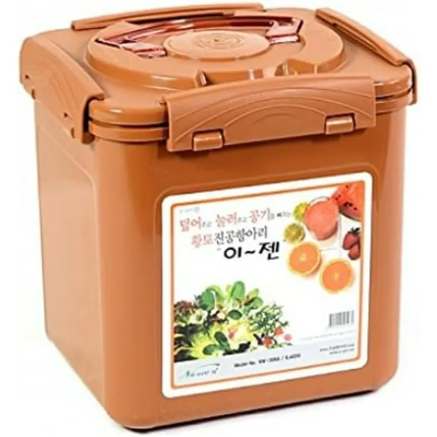 Premium Kimchi Sauerkraut Container for Probiotic Fermentation with Inner Vacuum Lid in Earthenware Brown Color Ideal for Home 
Premium Kimchi Sauerkraut Container for Probiotic Fermentation with Inner Vacuum Lid in Earthenware Brown Color Ideal for Home