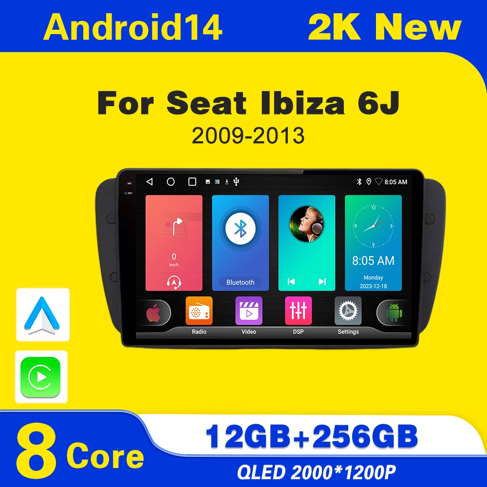 Android 14 для Seat Ibiza MK4 6J 2009-2013 Мультимедийный плеер CarPlay Радио Авто Bluetooth WIFI Автомобильный головное устройство GPS
Android 14 для Seat Ibiza MK4 6J 2009-2013 Мультимедийный плеер CarPlay Радио Авто Bluetooth WIFI Автомобильный головное устройство GPS