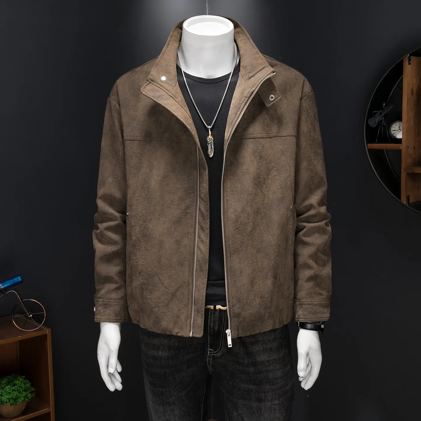 2026 Spring Men's Business Casual Leather Jacket Korean Motorcycle Leather Jackets Social Streetwear Stand Up Collar Suede Coat
2026 Spring Men's Business Casual Leather Jacket Korean Motorcycle Leather Jackets Social Streetwear Stand Up Collar Suede Coat