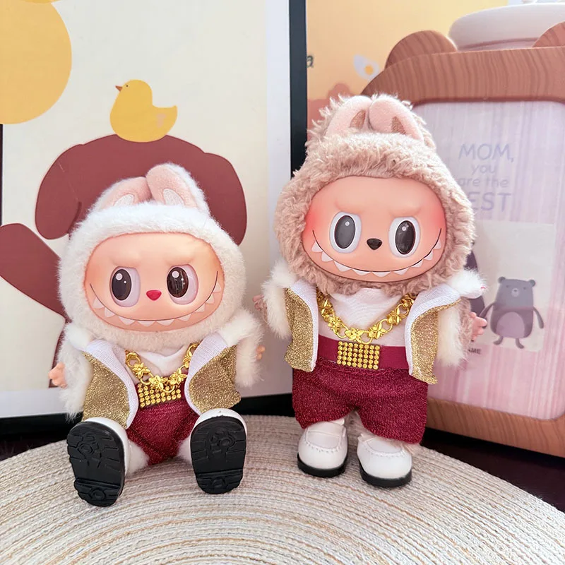17cm Labubu Accessories Outfits Sweater Elegant Red And Gold Clothes 1-3 Gen Colorful Plush Doll Outfit
17cm Labubu Accessories Outfits Sweater Elegant Red And Gold Clothes 1-3 Gen Colorful Plush Doll Outfit