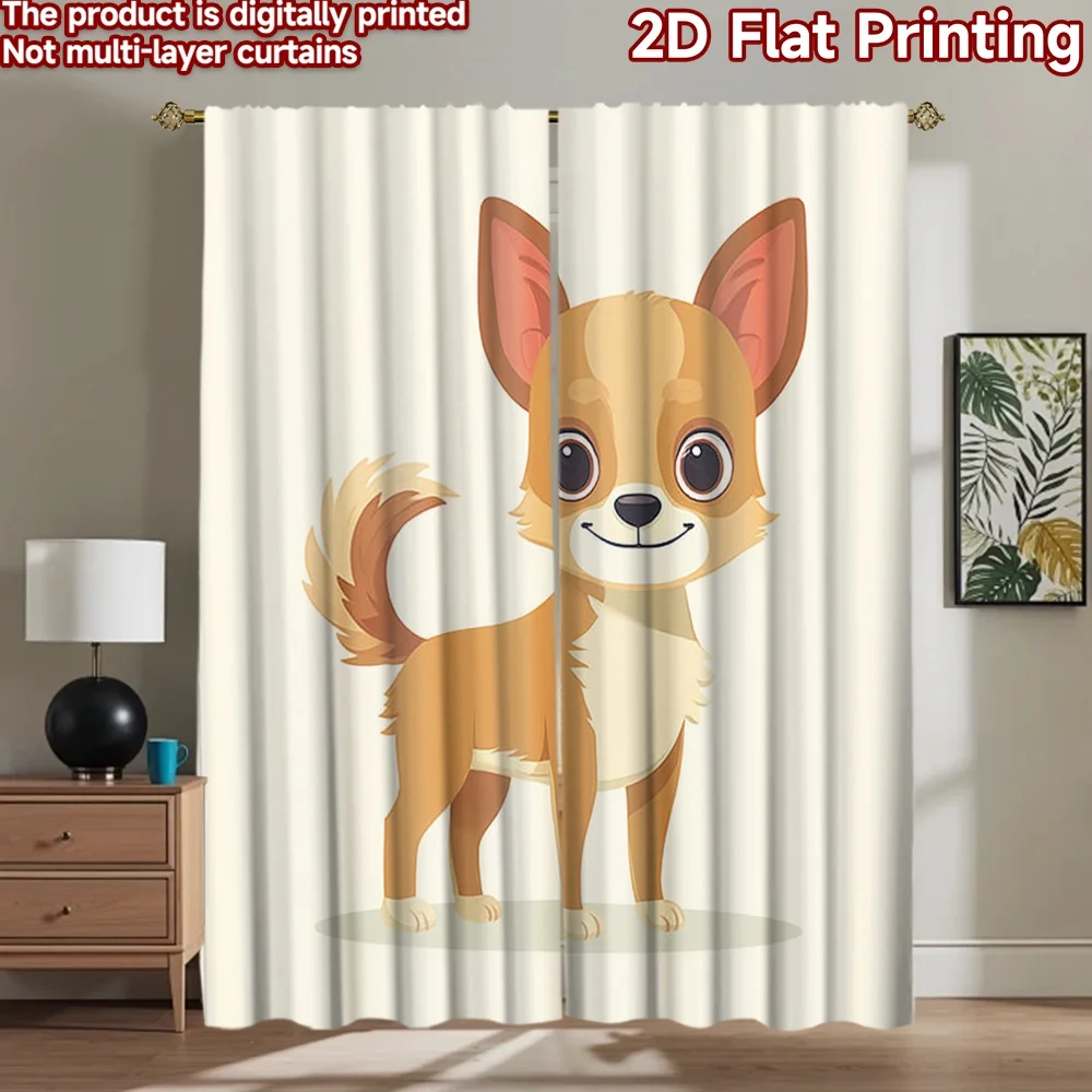 2D flat printing 2pcs Party Curtain Cute Chihuahua Dog Digital Printed Polyester Drapes Festive Curtains Perfect for All
2D flat printing 2pcs Party Curtain Cute Chihuahua Dog Digital Printed Polyester Drapes Festive Curtains Perfect for All