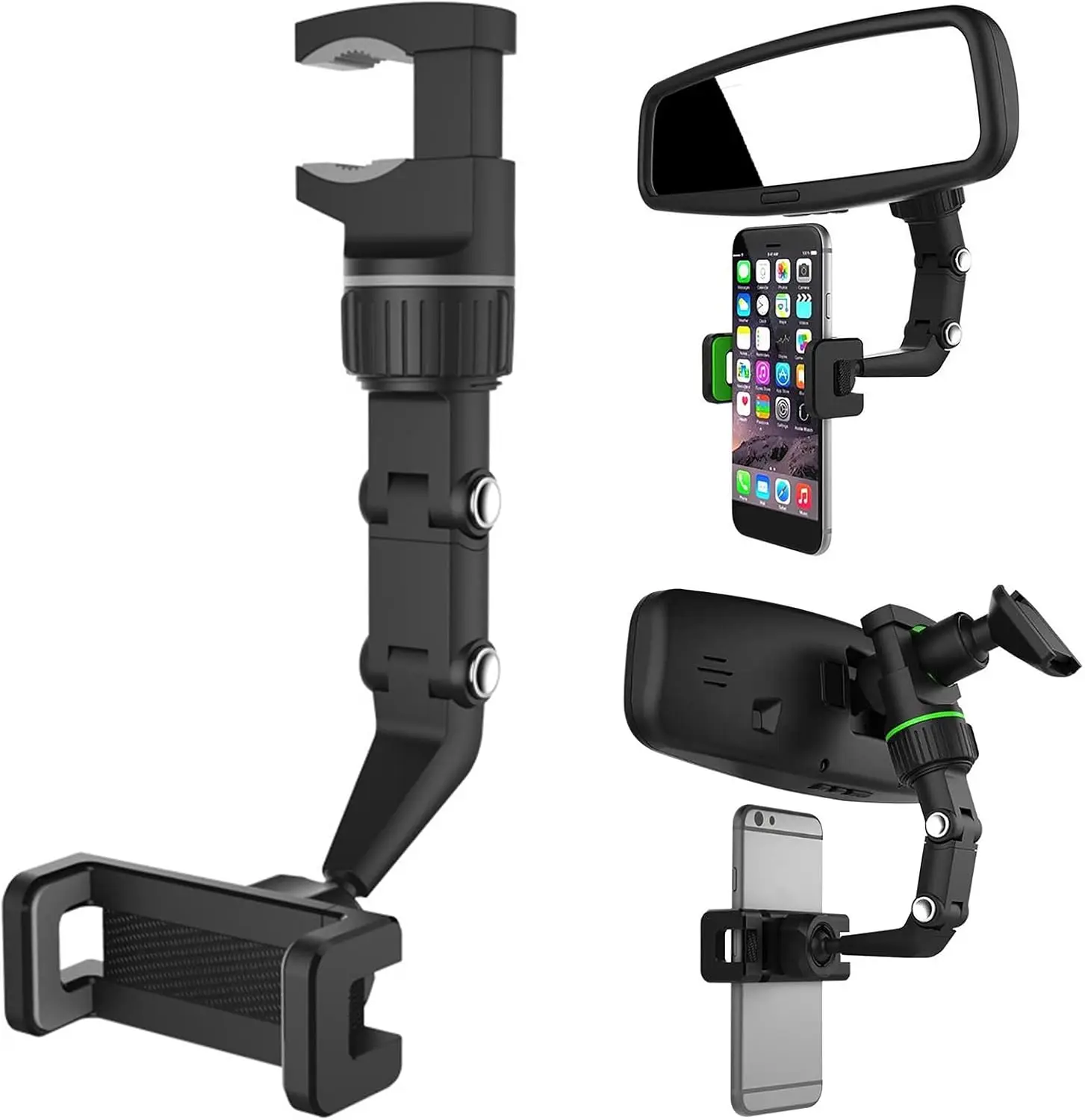 360° Car Rearview Mirror Mount Stand Holder for Cell Phone GPS Universal Adjustable Phone Holder Suitable for All Phone Models
360° Car Rearview Mirror Mount Stand Holder for Cell Phone GPS Universal Adjustable Phone Holder Suitable for All Phone Models