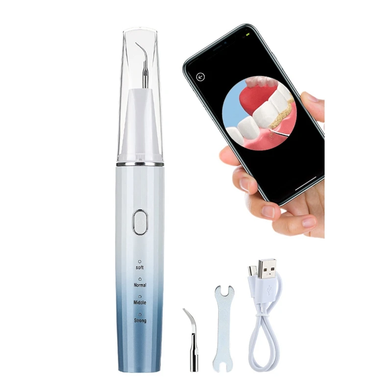 Ultrasonic Teeth Cleaner Oral Scaler Calculus Tartar Remover Tooth Whitening Cleaning Tools Blue & White
Ultrasonic Teeth Cleaner Oral Scaler Calculus Tartar Remover Tooth Whitening Cleaning Tools Blue & White