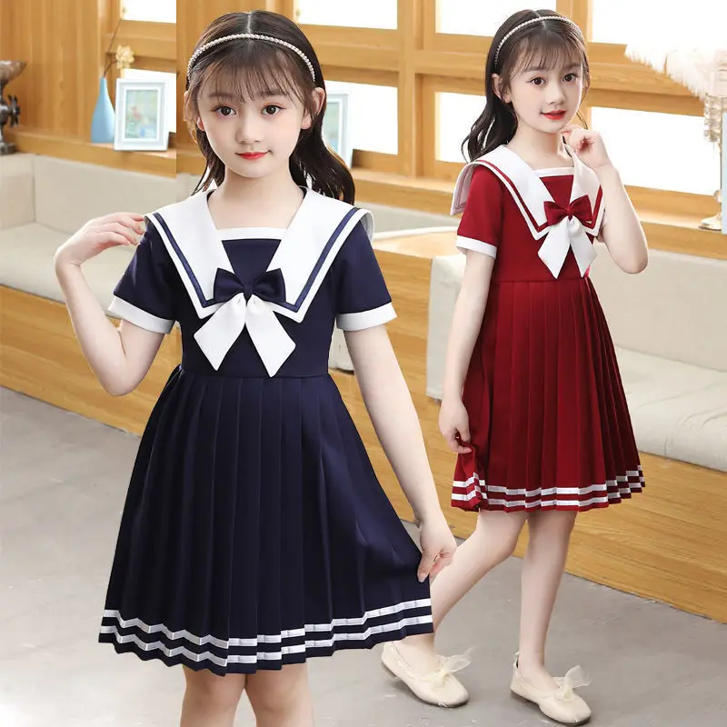 1pcs Summer Girls Lolita JK Dress Baby Infant Short Sleeved Navy Wind Skirt Kids Cute Princess Clothes Children Fashion Dress
1pcs Summer Girls Lolita JK Dress Baby Infant Short Sleeved Navy Wind Skirt Kids Cute Princess Clothes Children Fashion Dress