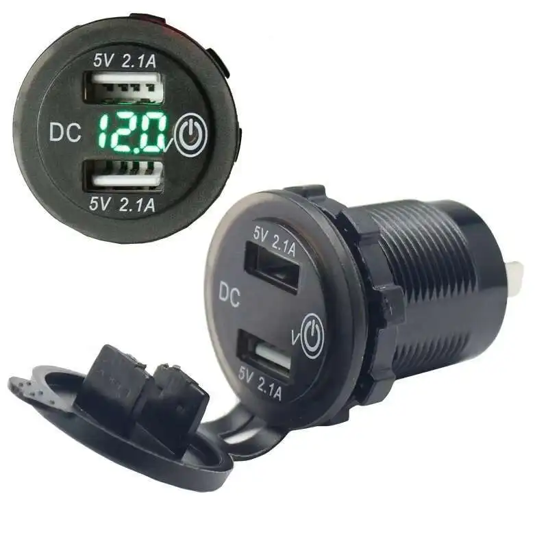 12V 24V DC 4.2A Multifunction Car On-Off Blue LED Rocker Switch Panel Voltmeter Gauge & Dual USB Charger Socket
12V 24V DC 4.2A Multifunction Car On-Off Blue LED Rocker Switch Panel Voltmeter Gauge & Dual USB Charger Socket
