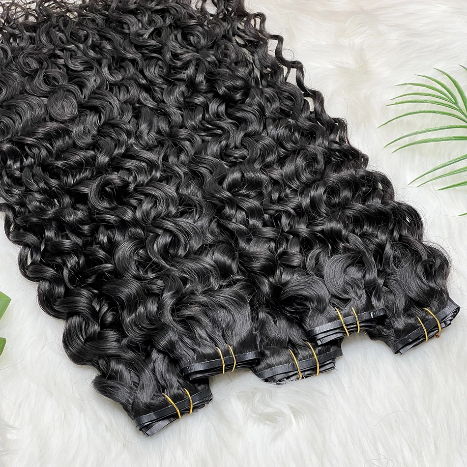 Water Wave Clips in Human Hair Extensions Seamless PU Weft Invisible 100grams 7Pcs/Set Full Unprocessed Raw Hair Natural Color
Water Wave Clips in Human Hair Extensions Seamless PU Weft Invisible 100grams 7Pcs/Set Full Unprocessed Raw Hair Natural Color