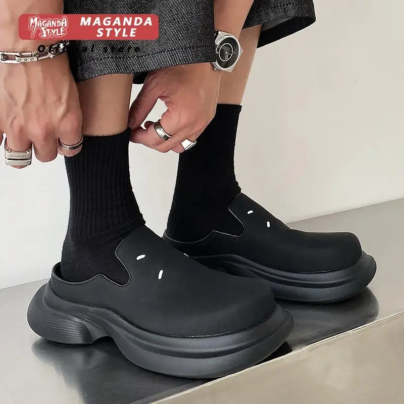 Thick soled leather slippers for men summer non slip Boken breathable casual lazy fashionable Mueller casual work commuting
Thick soled leather slippers for men summer non slip Boken breathable casual lazy fashionable Mueller casual work commuting