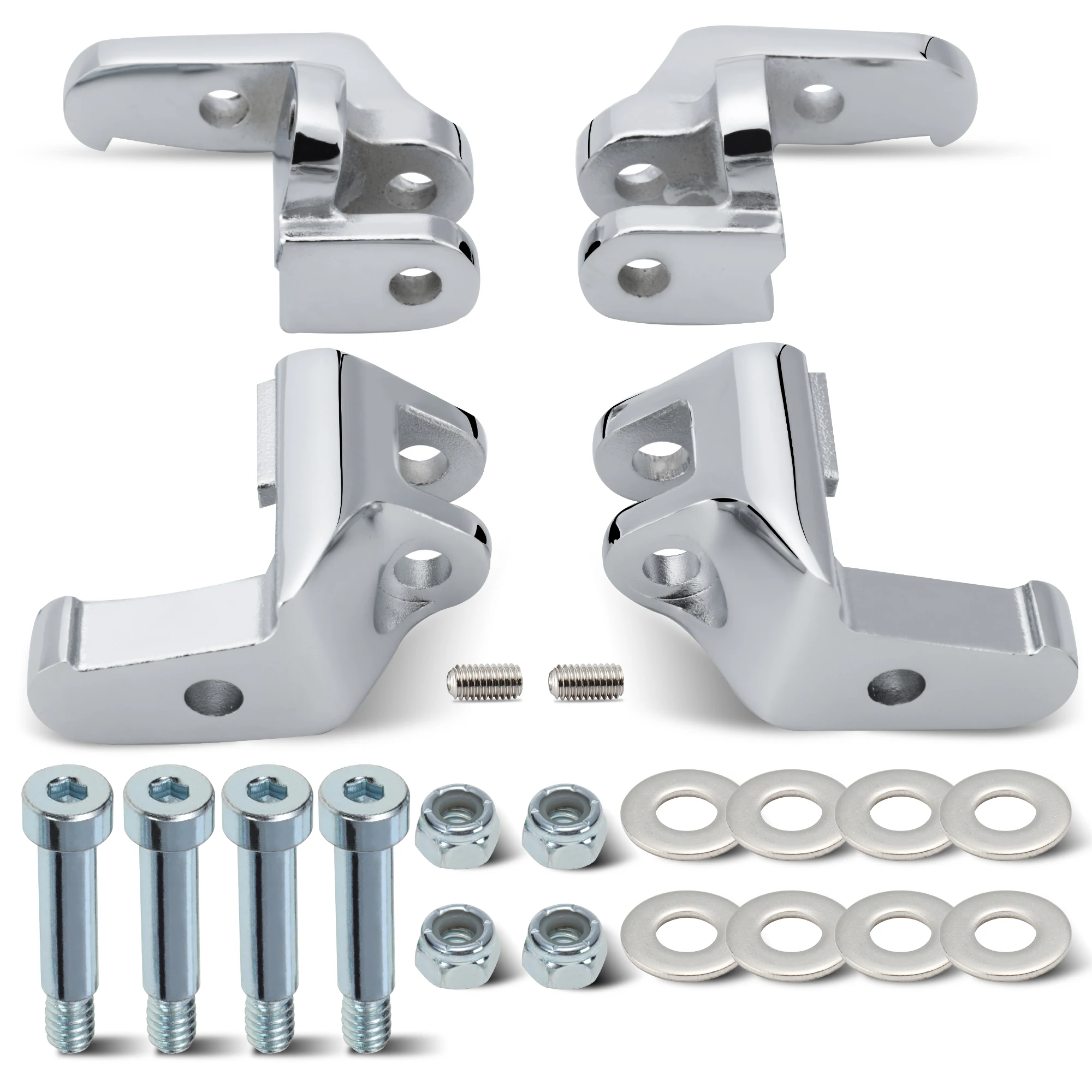 Driver Floorboard Relocation Brackets for Harley 1997-2016 Touring Street Glide Electra Glide Road Glide Road King Models
Driver Floorboard Relocation Brackets for Harley 1997-2016 Touring Street Glide Electra Glide Road Glide Road King Models