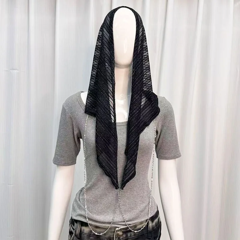 Muslim Fashion Striped Hijab Chain Decoration Light Breathable Knitted Simple Elegant Hijab
Muslim Fashion Striped Hijab Chain Decoration Light Breathable Knitted Simple Elegant Hijab