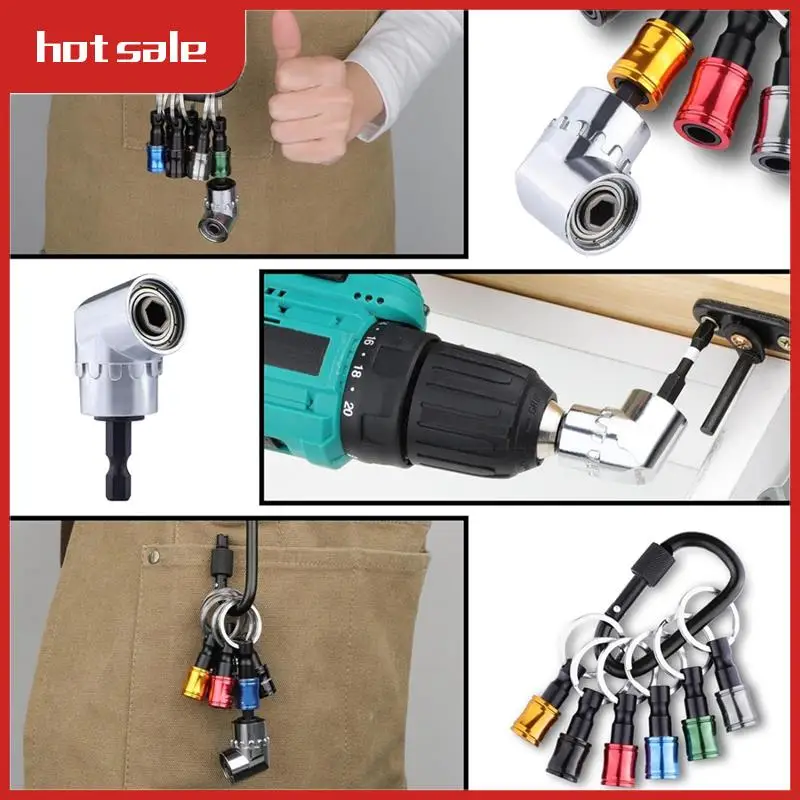 6 PCS Portable Bit Holder Keychain With 105° Multifunction Right Angle Drill Metal 1/4Inch Screwdriver Bits Retainer Carabiner
6 PCS Portable Bit Holder Keychain With 105° Multifunction Right Angle Drill Metal 1/4Inch Screwdriver Bits Retainer Carabiner