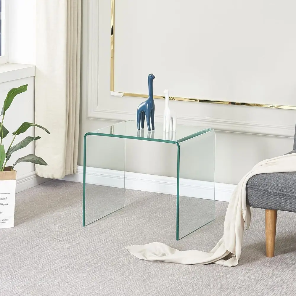 Clear Tempered Glass Small Side Table, Modern Transparent Nightstand for Home Office or Living Room, 15.8 Diameter x 19.72 Width
Clear Tempered Glass Small Side Table, Modern Transparent Nightstand for Home Office or Living Room, 15.8 Diameter x 19.72 Width