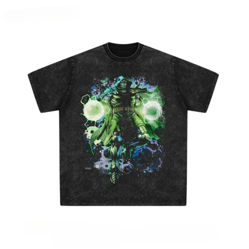 Summer Hot Selling Marvel Doctor Doom Inkjet T-shirt Vintage Print Round Neck Pure Cotton Washed Short Sleeved Shirt
Summer Hot Selling Marvel Doctor Doom Inkjet T-shirt Vintage Print Round Neck Pure Cotton Washed Short Sleeved Shirt