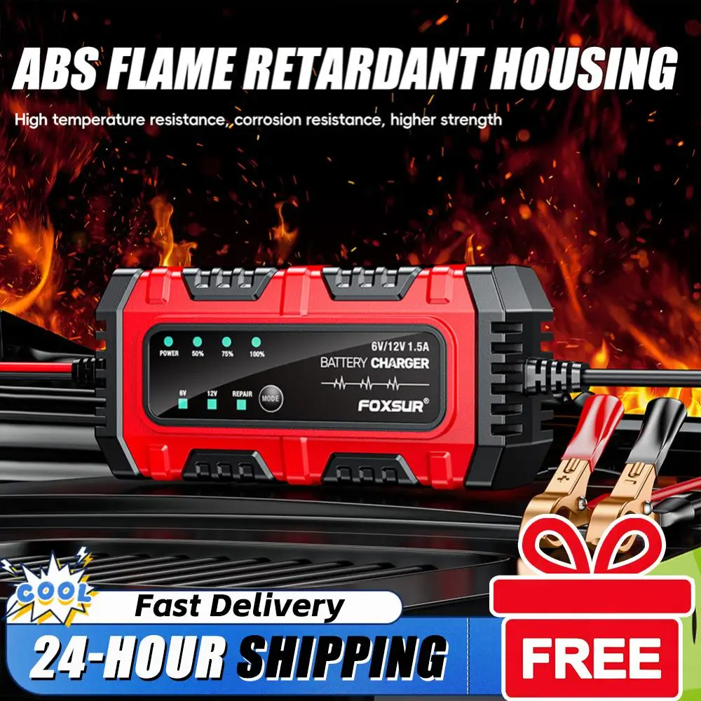 Car Battery Charger 12V 6A Intelligent Fast Charging Pulse Repair Car Battery Smart Charger Car and Motor Battery Charging Unit
Car Battery Charger 12V 6A Intelligent Fast Charging Pulse Repair Car Battery Smart Charger Car and Motor Battery Charging Unit