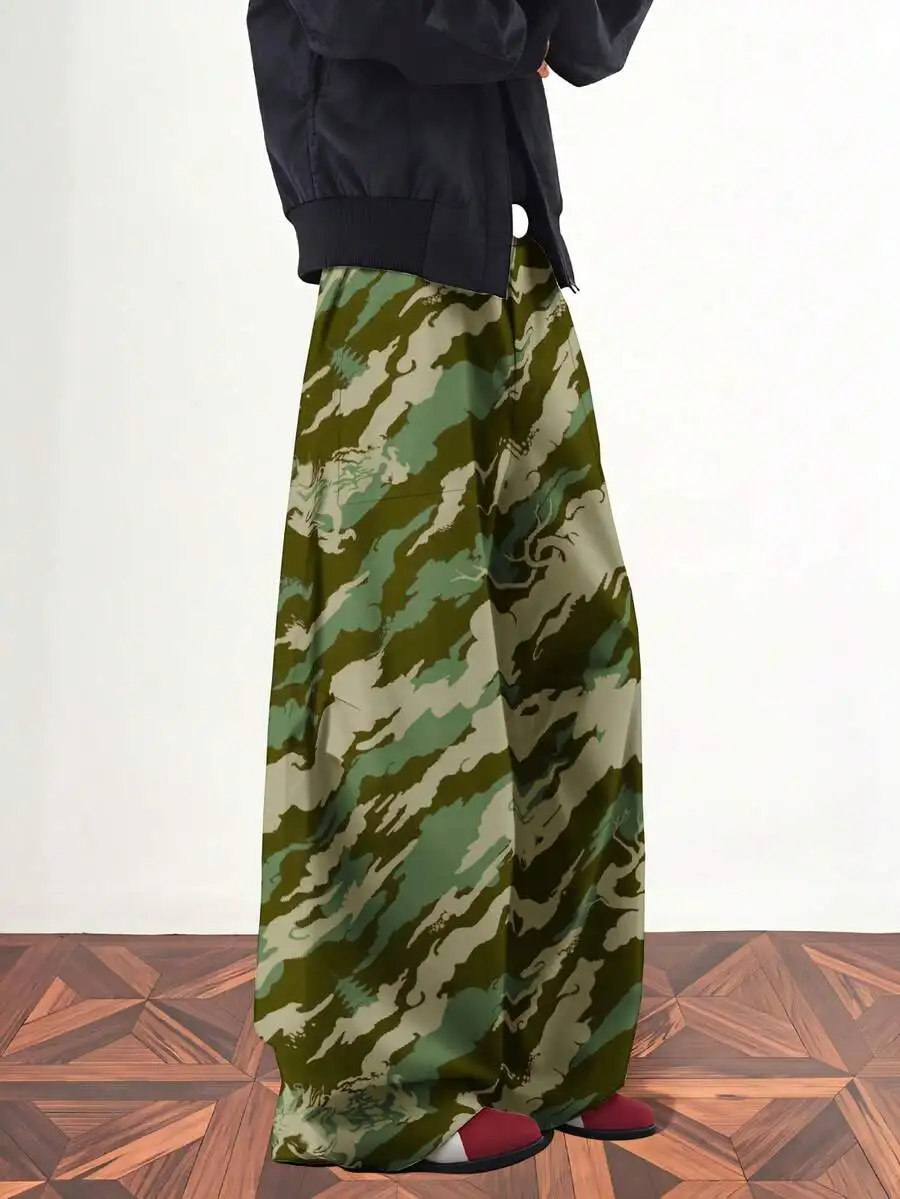 Camouflage Print Wide Leg Pants Women High Waist Loose Fit Casual Trousers Streetwear Style
Camouflage Print Wide Leg Pants Women High Waist Loose Fit Casual Trousers Streetwear Style