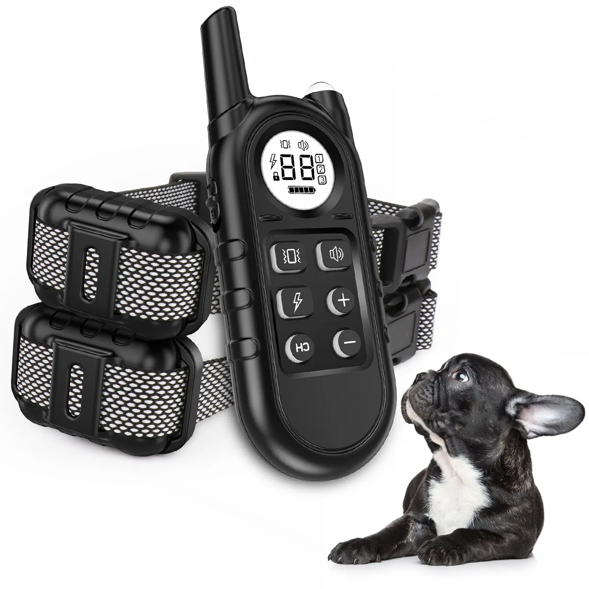 Dog Training Collar, 1300ft Dog Collar with Remote for 10-120lbs All Breeds Dogs, IPX7 Waterproof E Collar with 3 Training Modes
Dog Training Collar, 1300ft Dog Collar with Remote for 10-120lbs All Breeds Dogs, IPX7 Waterproof E Collar with 3 Training Modes