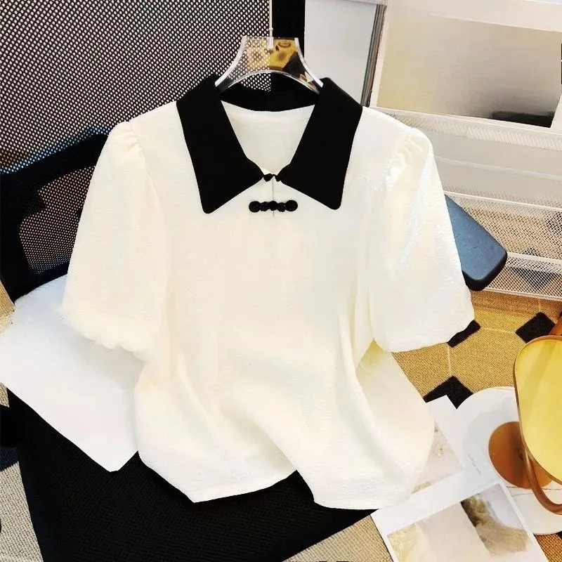 Puff Sleeve Shirts&blouses Women Tops Chinese Style Spring Summer Ropa De Mujer Fashion Vintage Elegant Loose Camisas
Puff Sleeve Shirts&blouses Women Tops Chinese Style Spring Summer Ropa De Mujer Fashion Vintage Elegant Loose Camisas
