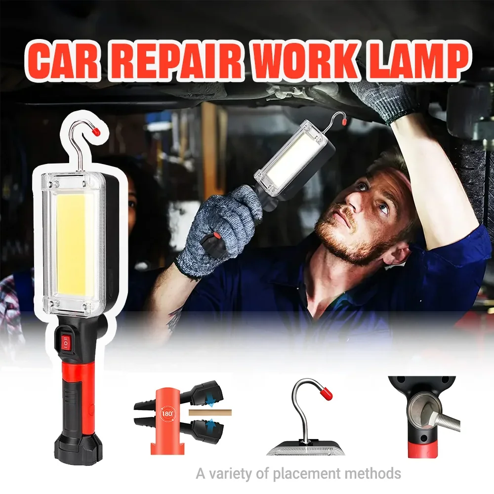Portable COB Flashlight Work Light USB Rechargeable With Strong Magnet Hook Clip Adjustable Waterproof Camping Lantern
Portable COB Flashlight Work Light USB Rechargeable With Strong Magnet Hook Clip Adjustable Waterproof Camping Lantern