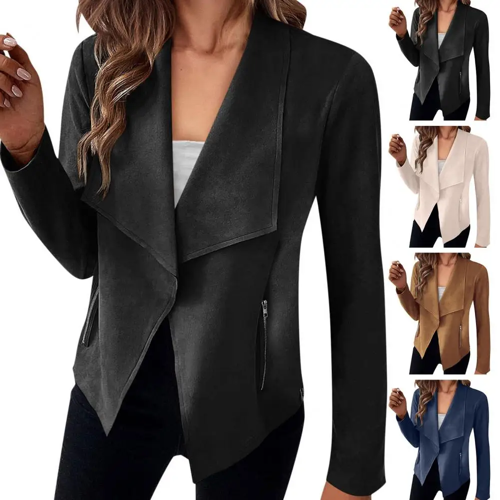 Women Faux Suede Jacket Women Thick Coat Vintage Faux Suede Women's Jacket Stylish Lapel Zipper Pockets Smooth Windproof for A
Women Faux Suede Jacket Women Thick Coat Vintage Faux Suede Women's Jacket Stylish Lapel Zipper Pockets Smooth Windproof for A