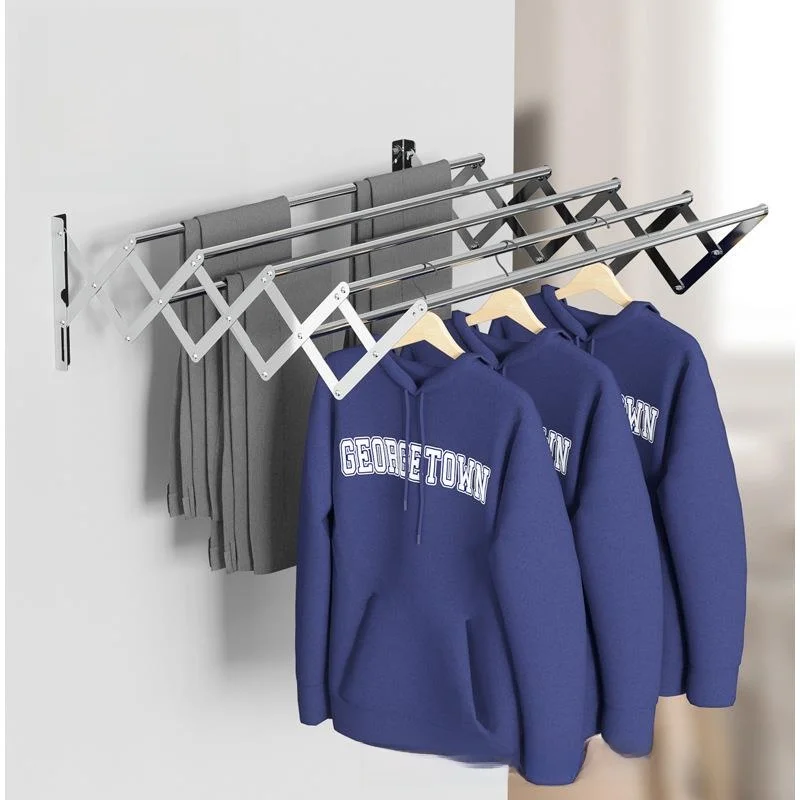 Stainless Steel Wall-Mounted Clothes Drying Rack Expandable Towel Holder Balcony Mounted Hidden Rods Foldable Design
Stainless Steel Wall-Mounted Clothes Drying Rack Expandable Towel Holder Balcony Mounted Hidden Rods Foldable Design
