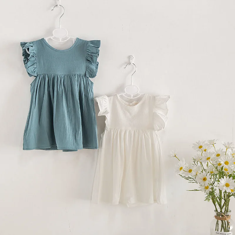 Casual Style Sleeveless Baby Girl Clothing Flying Sleeve Cotton and Linen Material Versatile Solid Color Princess Dress
Casual Style Sleeveless Baby Girl Clothing Flying Sleeve Cotton and Linen Material Versatile Solid Color Princess Dress