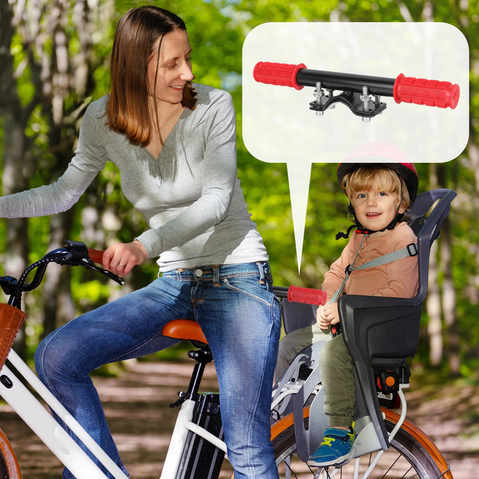 Bicycle Backseat H Armrest for Kids 25.4 31.8mm Seat Tubes Durable Safe Plastic Alloy Bike Rear Safety Child Seat Armrest
Bicycle Backseat H Armrest for Kids 25.4 31.8mm Seat Tubes Durable Safe Plastic Alloy Bike Rear Safety Child Seat Armrest