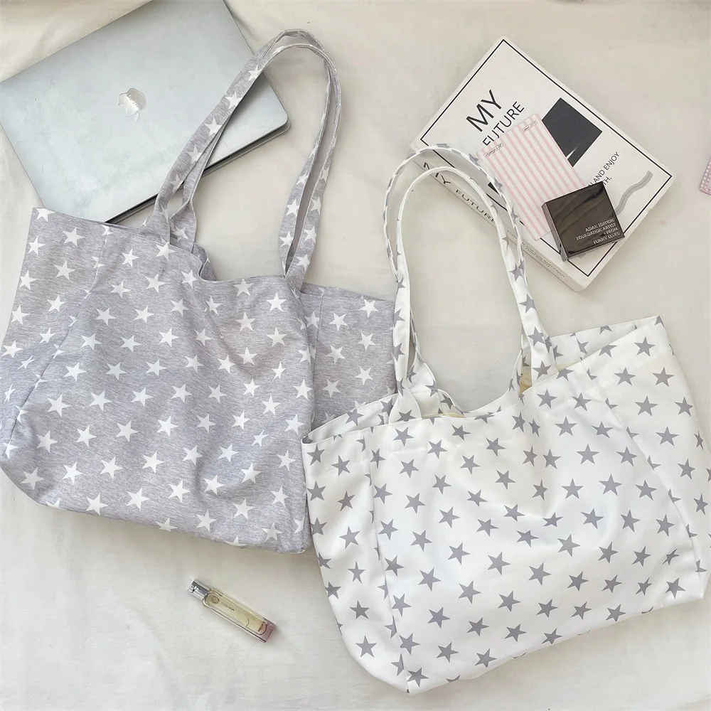 Polka Dot Star Printed Tote Bag for Women 2026 Skin-friendly Fabric Korean Girl Handbag Commuting Large Capacity Shoulder Bag
Polka Dot Star Printed Tote Bag for Women 2026 Skin-friendly Fabric Korean Girl Handbag Commuting Large Capacity Shoulder Bag