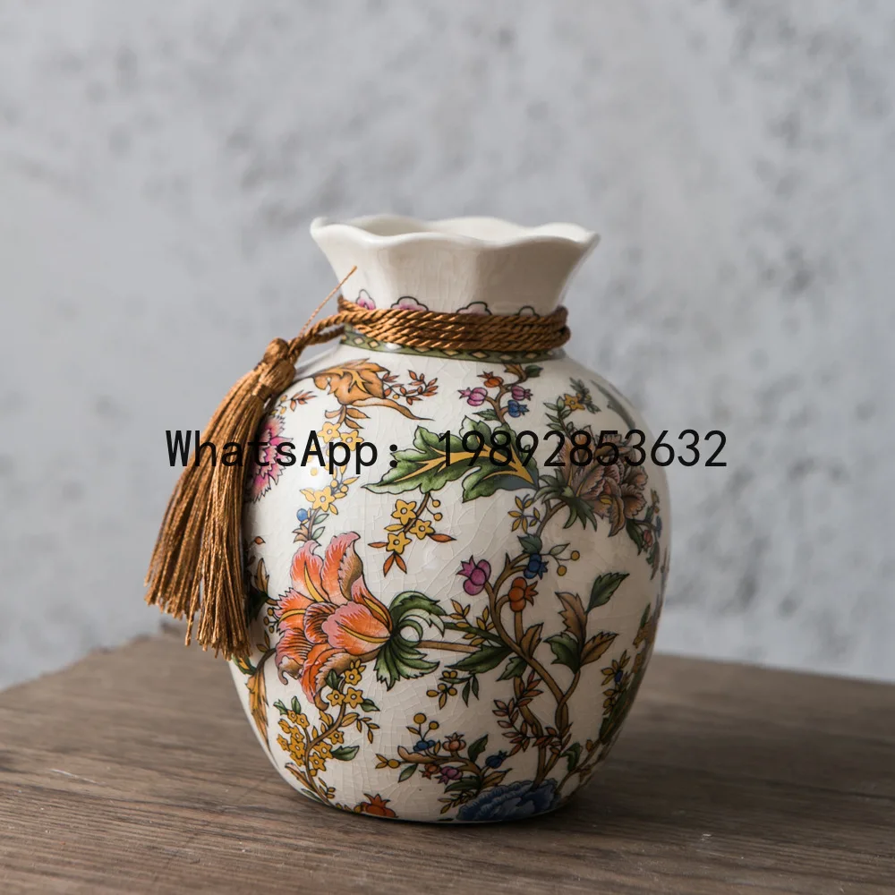 HP American Retro Ceramic Vase Creative Lucky Bag Style New Chinese Decorations for Living Room Dining Table Desktop
HP American Retro Ceramic Vase Creative Lucky Bag Style New Chinese Decorations for Living Room Dining Table Desktop