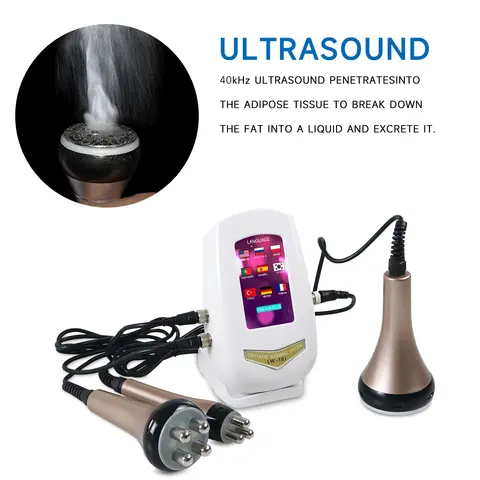 Home use 3 in 1 80K Cavitation Ultrasonic Machine Body Shaping Massage RF Facial Skin Tightening Lifting Fat Cellulite Device