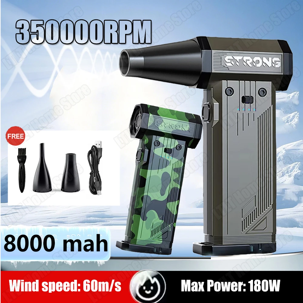 350000RPM Turbo Fan Powerful Air Blower Portable Wireless Dust Cleaner TypeC Charging Brushless Jet Blower Outdoor Home
350000RPM Turbo Fan Powerful Air Blower Portable Wireless Dust Cleaner TypeC Charging Brushless Jet Blower Outdoor Home