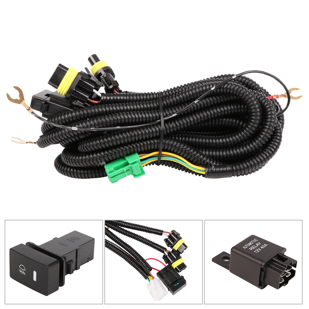 H11 Fog Light Wiring Harness Sockets Wire Connector LED indicators Switch 12V 40A Relay Work Lamp Car Accessories
H11 Fog Light Wiring Harness Sockets Wire Connector LED indicators Switch 12V 40A Relay Work Lamp Car Accessories