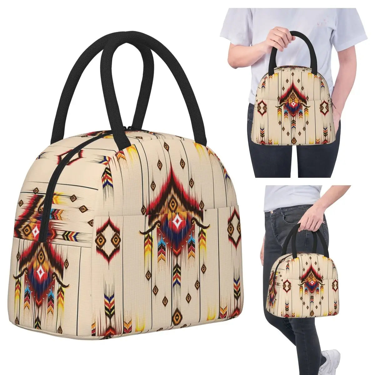 Ikat Pattern Embroidery Abstract For Design Insulated Lunch Bag for Women Office Thermal Food Box Tote Portable Lunch Boxes
Ikat Pattern Embroidery Abstract For Design Insulated Lunch Bag for Women Office Thermal Food Box Tote Portable Lunch Boxes