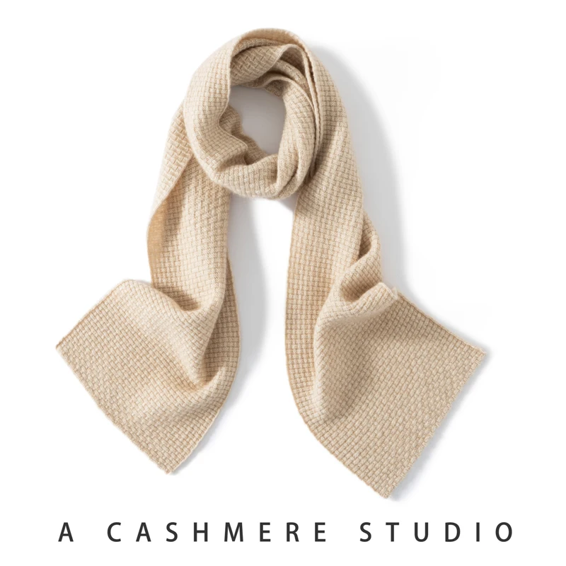 New 100% Cashmere Scarf Women's Autumn/Winter Solid Color Thick Warm Knitted Neck Protection Scarf Korean Edition
New 100% Cashmere Scarf Women's Autumn/Winter Solid Color Thick Warm Knitted Neck Protection Scarf Korean Edition