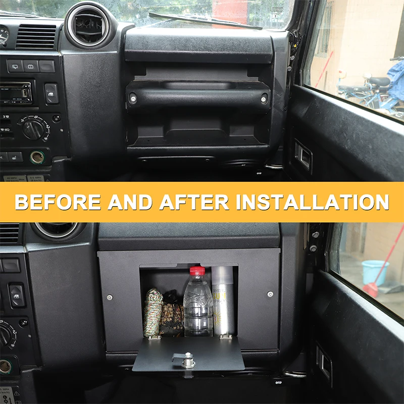 1Pcs For Land Rover Defender 90 110 2004-2018 Car Co-pilot dashboard Storage Privacy Password Lock Security Safe Box accessories
1Pcs For Land Rover Defender 90 110 2004-2018 Car Co-pilot dashboard Storage Privacy Password Lock Security Safe Box accessories