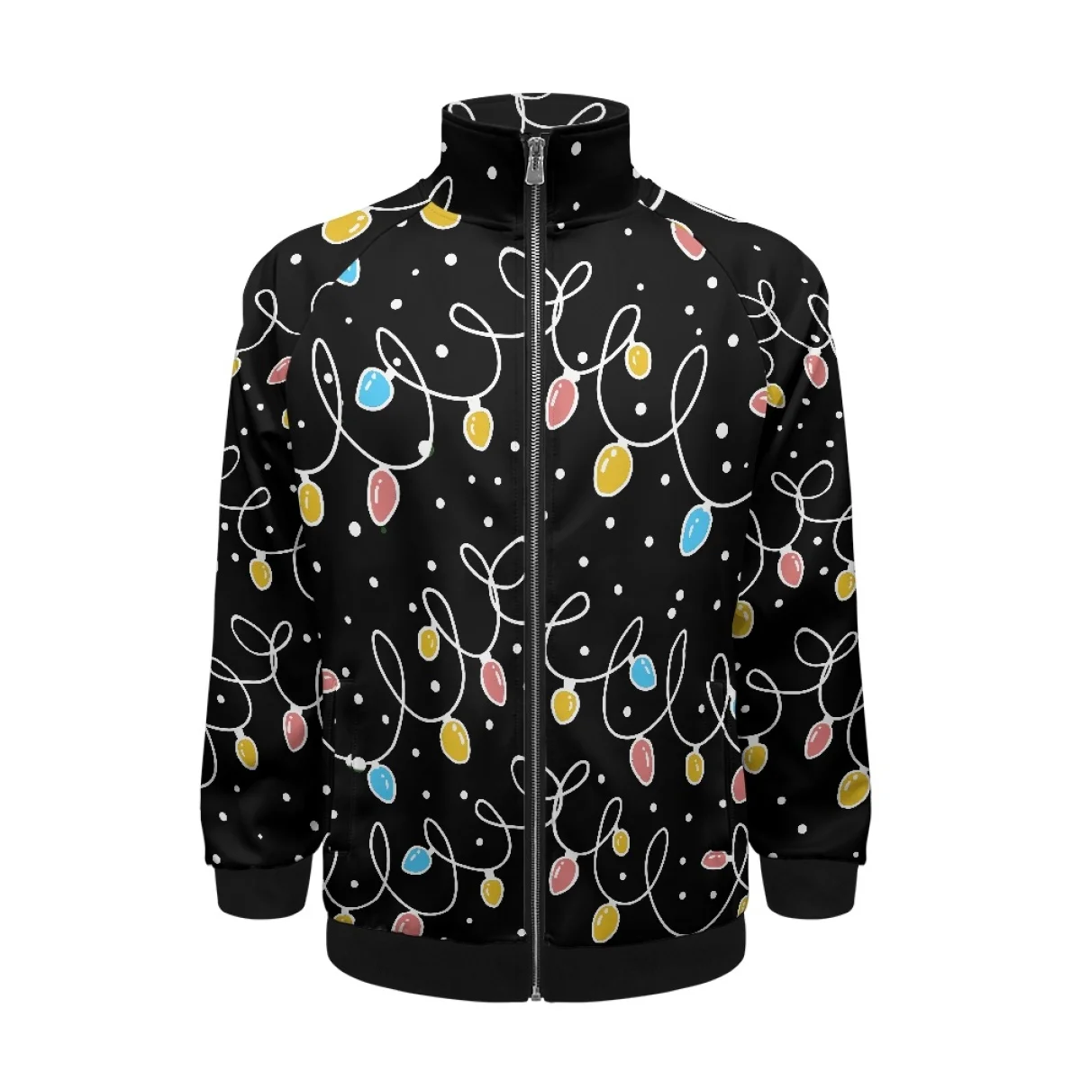 Noisydesigns Men's Stand Collar Raglan Sweatshirt Jacket Happy New Year Black Colored Lights Print Zipper Tops Outerwear 2024
Noisydesigns Men's Stand Collar Raglan Sweatshirt Jacket Happy New Year Black Colored Lights Print Zipper Tops Outerwear 2024