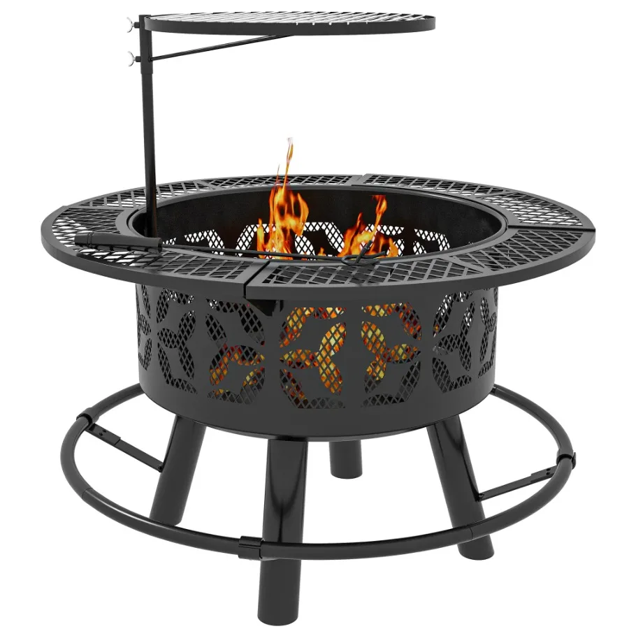 2-in-1 Fire Pit BBQ Grill 33 Portable Wood Burning Firepit with Adjustable Cooking Grate Pan and Poker Camping Bonfire Stove f
2-in-1 Fire Pit BBQ Grill 33 Portable Wood Burning Firepit with Adjustable Cooking Grate Pan and Poker Camping Bonfire Stove f