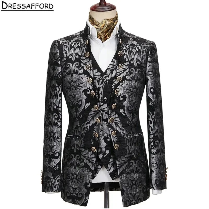 Black Jacquard Formal Wedding Suits Men's Business Suit 3 Pieces (Jacket+Vest+Pants) Man Tuxedo Groom Wear
Black Jacquard Formal Wedding Suits Men's Business Suit 3 Pieces (Jacket+Vest+Pants) Man Tuxedo Groom Wear