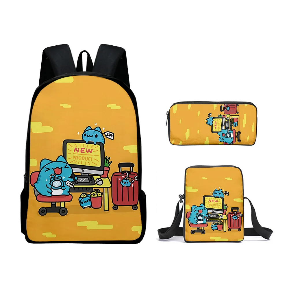 Рюкзак для школьников и студентов в стиле хип-хоп с 3D-принтом Bugcat Capoo, 3 предмета в комплекте: рюкзак для ноутбука, повседневный рюкзак, сумка через плечо, пенал
Рюкзак для школьников и студентов в стиле хип-хоп с 3D-принтом Bugcat Capoo, 3 предмета в комплекте: рюкзак для ноутбука, повседневный рюкзак, сумка через плечо, пенал