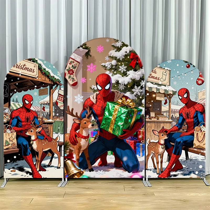 Arch Backdrop Cover Single Side Spider Man Holiday Reindeer Christmas Tree Gift Party Decoration Photo Booth Background Props
Arch Backdrop Cover Single Side Spider Man Holiday Reindeer Christmas Tree Gift Party Decoration Photo Booth Background Props