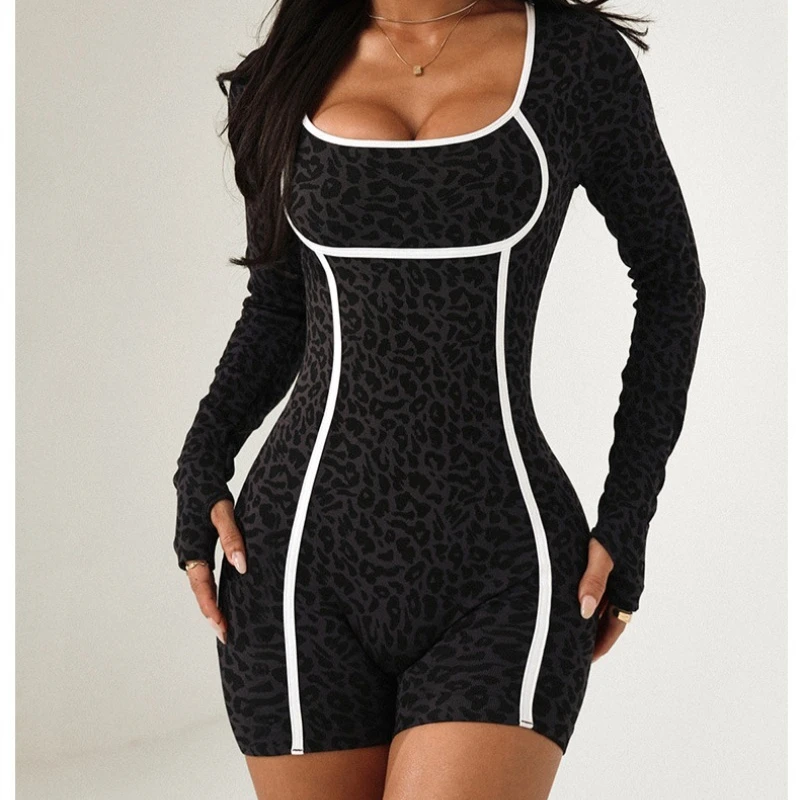 Новинка 2026: Женский комбинезон для йоги с леопардовым принтом, длинными рукавами и спортивными шортами (весна-лето)
Новинка 2026: Женский комбинезон для йоги с леопардовым принтом, длинными рукавами и спортивными шортами (весна-лето)