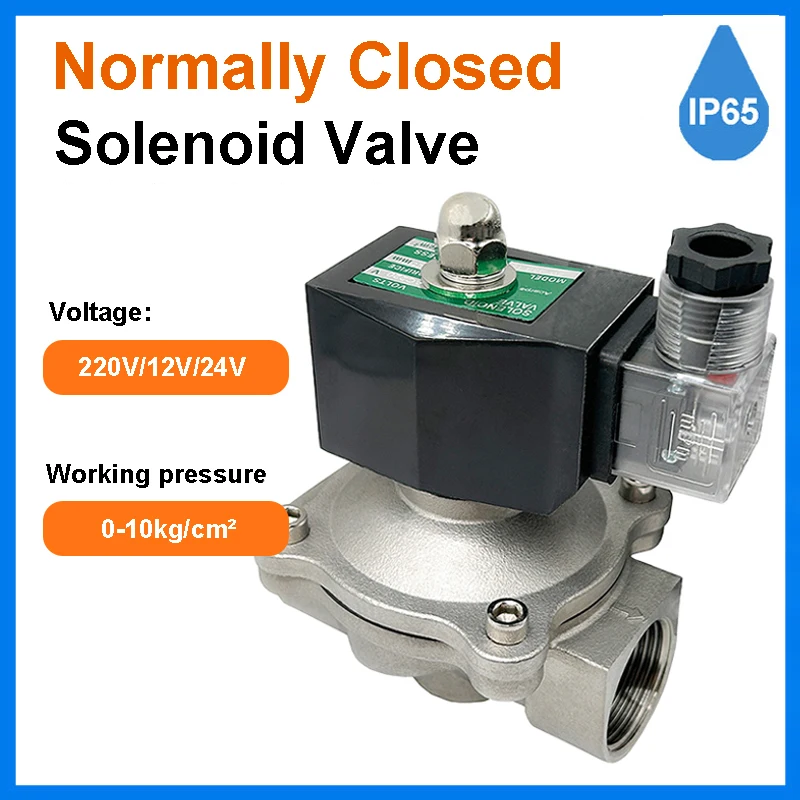 1/2“ 3/4” 1“ 1-1/4” 2" Normally Closed Solenoid Valve 110V 220V 12V 24V 304 Stainless Steel Water Valves IP65 Waterproof
1/2“ 3/4” 1“ 1-1/4” 2" Normally Closed Solenoid Valve 110V 220V 12V 24V 304 Stainless Steel Water Valves IP65 Waterproof