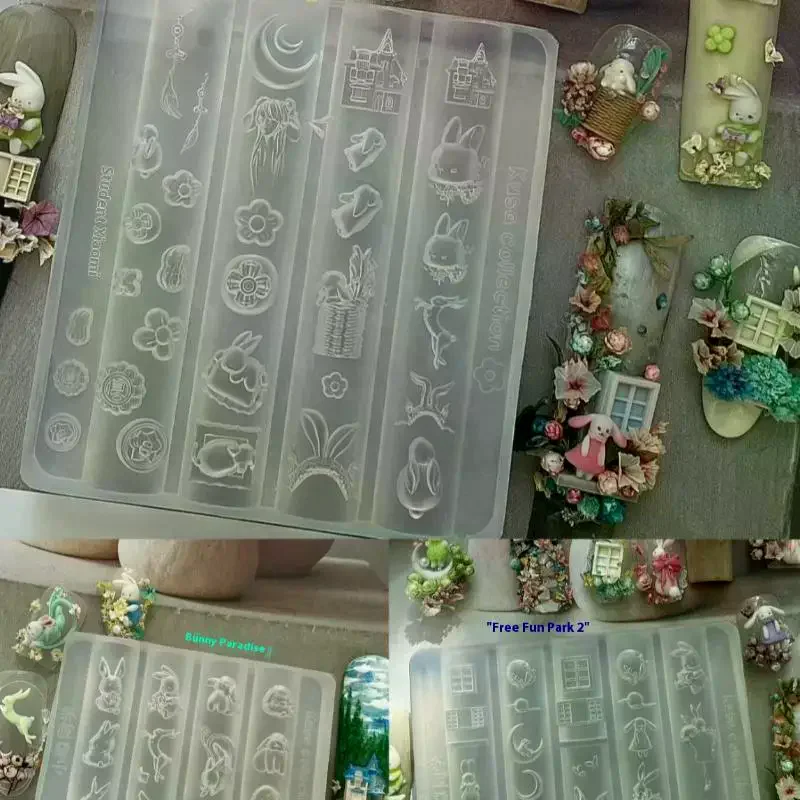 Cartoon Rabbit Bow Nail Silicone Mold Nail Art Mold Stamp Relief Nail Decoration Accessories Nail Art Mold DIY Manicure Tools
Cartoon Rabbit Bow Nail Silicone Mold Nail Art Mold Stamp Relief Nail Decoration Accessories Nail Art Mold DIY Manicure Tools