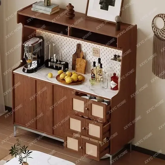 Hretro dining side cabinet new small apartment living room wall double-layer locker solid wood tea coffee cabinet
Hretro dining side cabinet new small apartment living room wall double-layer locker solid wood tea coffee cabinet