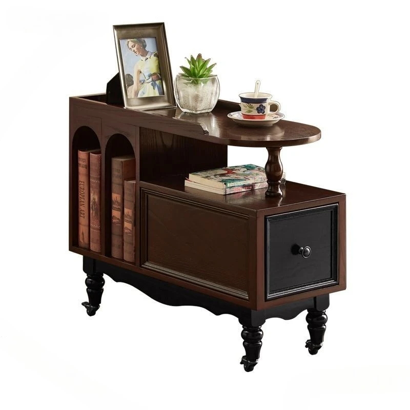 French retro all-solid wood trolley American living room removable coffee table Chinese antique dining car household with wheel
French retro all-solid wood trolley American living room removable coffee table Chinese antique dining car household with wheel
