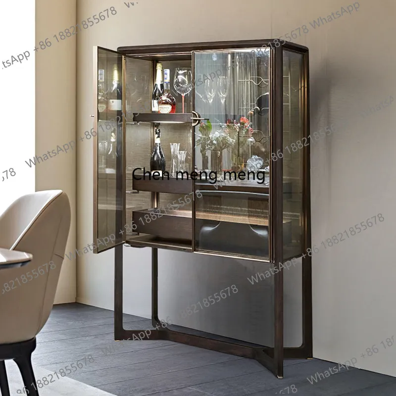 Italian solid wood wine cabinet restaurant side wall luxury glass decoration modern storage cabinet
Italian solid wood wine cabinet restaurant side wall luxury glass decoration modern storage cabinet
