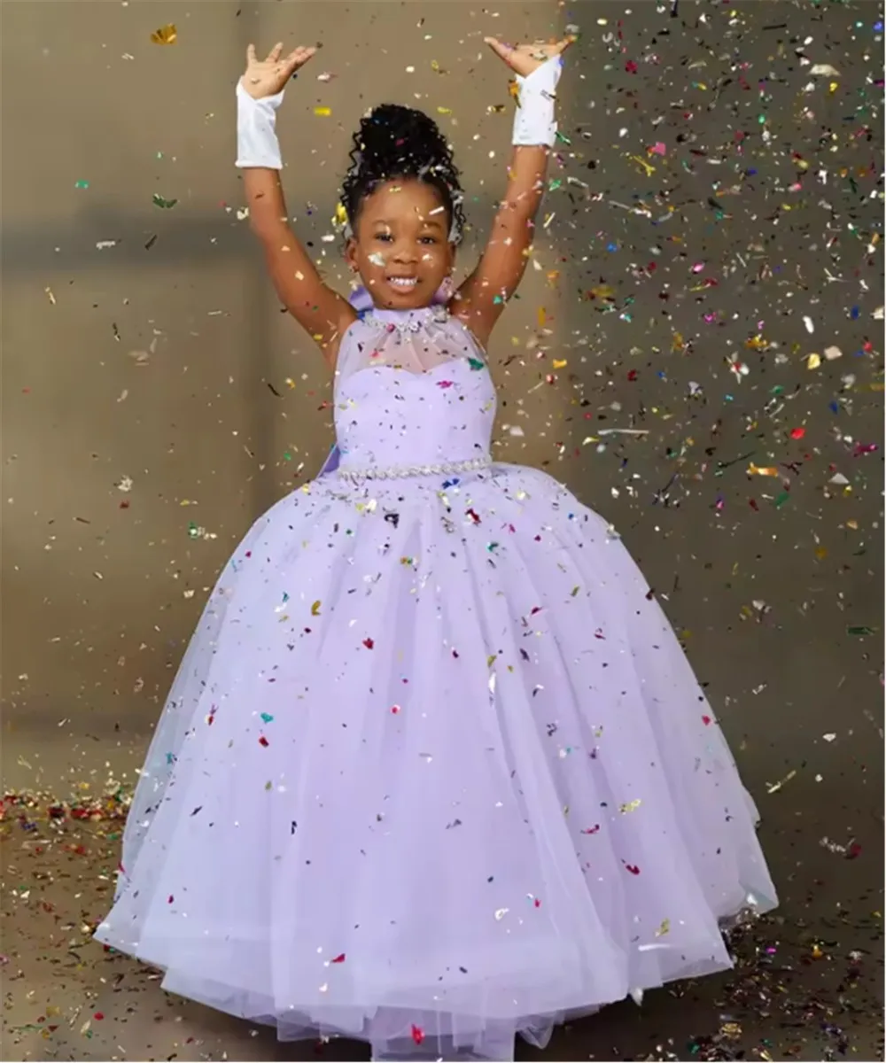 Customized High Neck Flower Girl Dress for Wedding Tulle Sleeveless with Bow Kids Birthday Party Prom Gown for Photoshoot
Customized High Neck Flower Girl Dress for Wedding Tulle Sleeveless with Bow Kids Birthday Party Prom Gown for Photoshoot