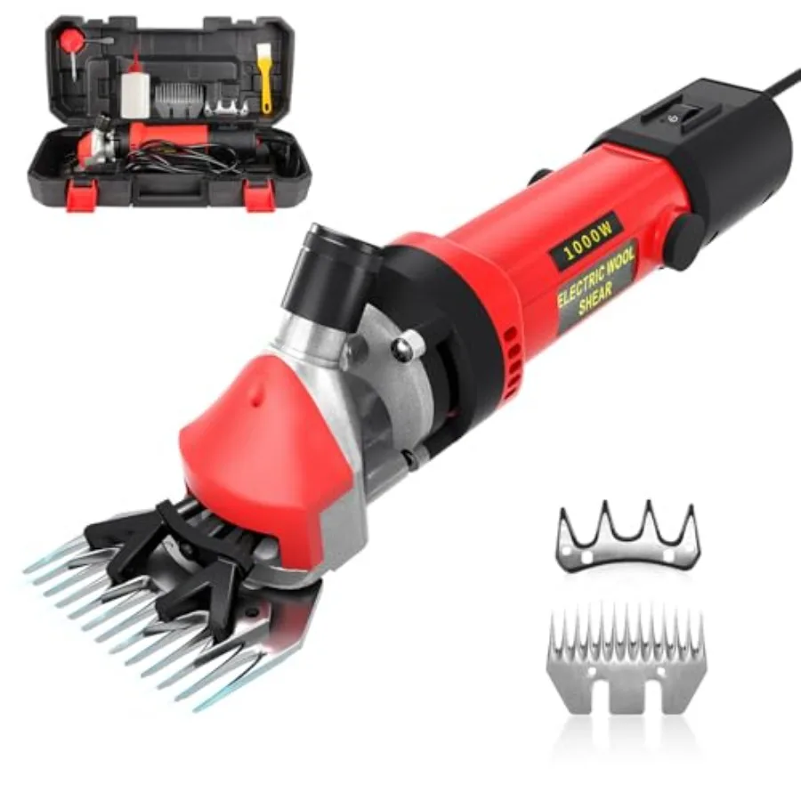 1000W Sheep Shears Electric Farm Livestock Haircut with Blades Professional Animal Clippers 6 Speed Heavy Duty Electric for Thi
1000W Sheep Shears Electric Farm Livestock Haircut with Blades Professional Animal Clippers 6 Speed Heavy Duty Electric for Thi