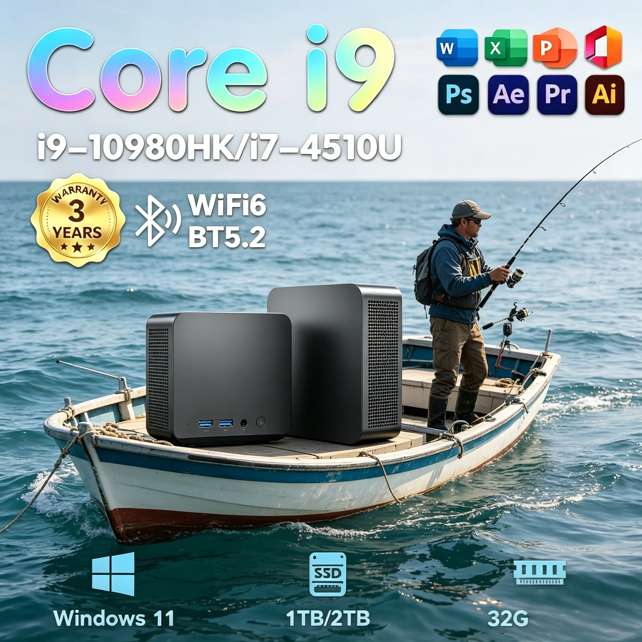 Laptop Ultra Compact Pocket Mini PC Core I3-6006U Dual Band WiFi6 Bluetooth5.2 4K Video Playback Mini PC
Laptop Ultra Compact Pocket Mini PC Core I3-6006U Dual Band WiFi6 Bluetooth5.2 4K Video Playback Mini PC